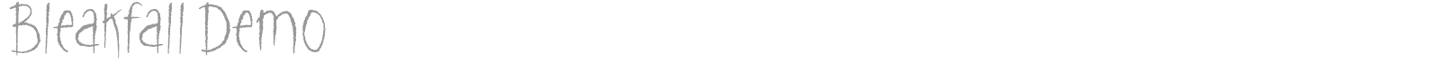 Bleakfall font preview